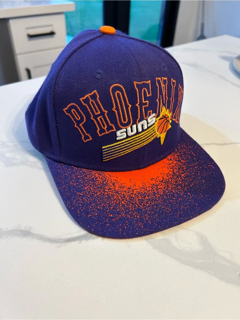 Mitchell & Ness Phoenix Sun Purple and Orange Team Snapback Hat